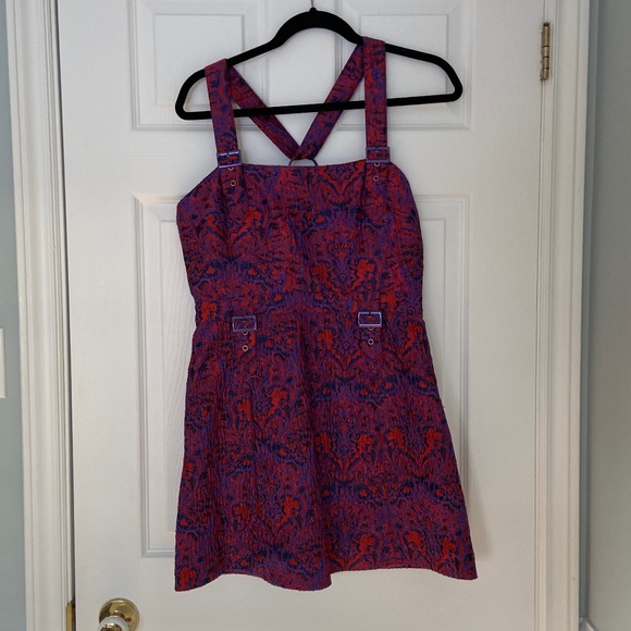 OPENING CEREMONY William Printed Buckle Mini Dress - size 8 - Picture 6 of 11